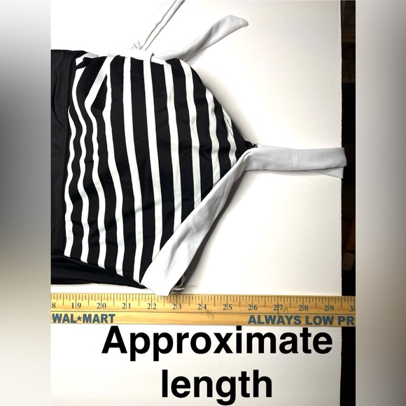 NWOT Black and White Striped One Piece Swimsuit with Nautical Flair XXL - Picture 3 of 6